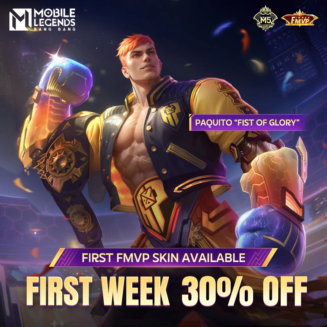 M5 Champion Skin, FMVP Skin, and MPL Team Recall Effects are now available in Mobile Legends: Bang Bang!