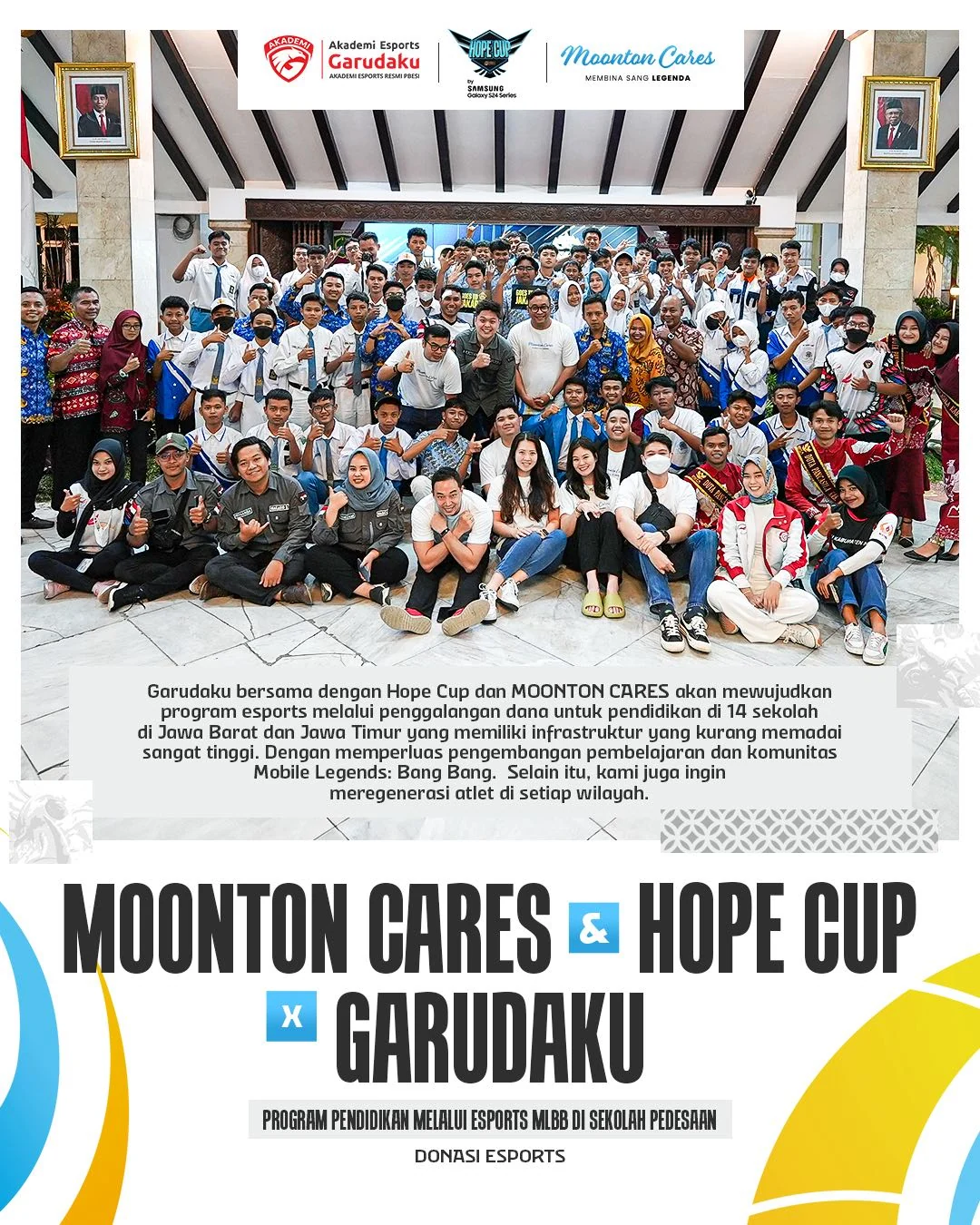 420 students from rural schools in Indonesia to benefit from MOONTON Cares, Hope Cup, and Garudaku Academy collaboration